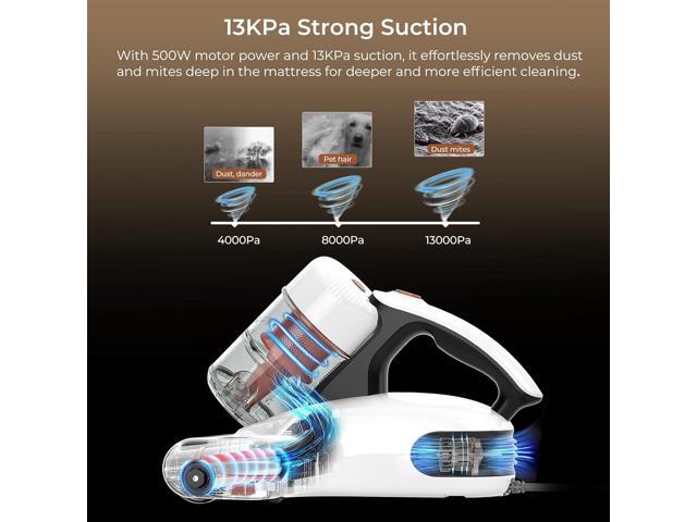 J200 Improve Sleep Mattress Vacuum Cleaner Uv Sanitizing, Deep Cleaning Bed Vacuum Non-Destructive Fabrics, 99.9% Effective Filtration for Allergy...