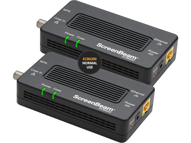 ScreenBeam Bonded MoCA 2.0 Network Adapter for High Speed Internet, Ethernet Over Coax - Starter Kit (Model: ECB6200K02)