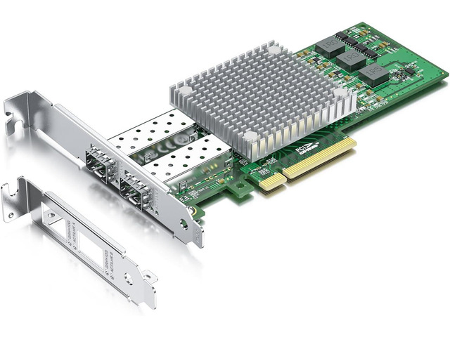 H!Fiber 10Gb SFP+ PCI-E Network Card NIC, with Broadcom BCM57810S Chip, Dual SFP+ Port Card, PCI Express X8, Ethernet LAN Adapter Support...