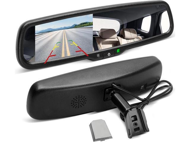 EWAY 4.3' LCD Rearview Mirror Screen OEM Look for Ford F150/250/350 2004-2015, Toyota Tacoma Corolla 2008-2014, Jeep Wrangler 2007-2018 Rear View...