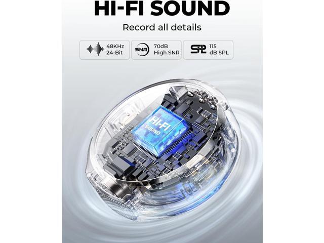 Hollyland Lark M2 Wireless Microphone for iPhone/Camera/Android/PC, 48kHz/24-bit High Fidelity Audio, 300m Range, Noise Cancelling, 40h Use,...