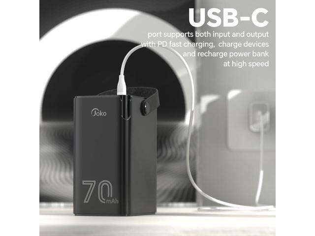 JOKO 70000mAh Power Bank High Capacity 20W PD 3.0 Fast Charging 22.5W Max Large Power Bank,7 Outputs 2 Inputs,LED Display,USB-C Battery Packs for...