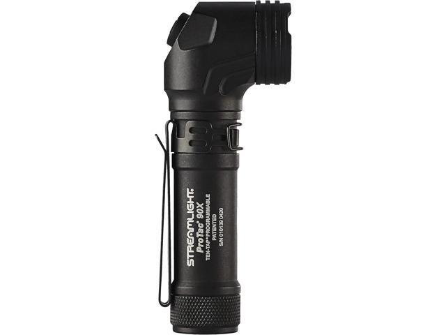 Streamlight 88094 ProTac 90X 1000-Lumen Right Angle Compact Multi-Fuel Tactical EDC Flashlight Includes Non-Rechargeable Batteries and Holster, Black