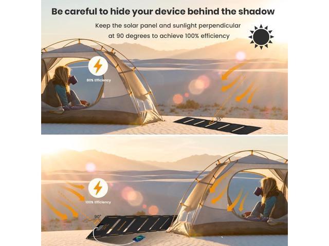FlexSolar 40W Foldable Solar Panel Charger with USB-C and USB-A Outputs for Phones, Power Banks, Tablets - Waterproof for Camping, Hiking, Backpacking