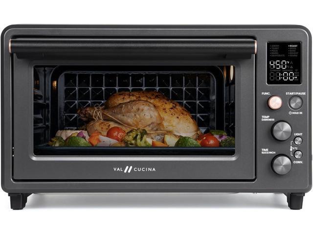 Infrared Heating Air Fryer Toaster Oven Combo, with Non-toxic Enamel-coated Interior, Extra Large Countertop Convection Oven 10-in-1 Combo, 6-Slice.