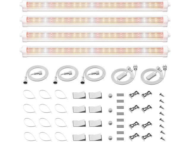 Spider Farmer 1FT LED Grow Lights for Indoor Plants,Light Strips for Shelves,Full Spectrum IP65 Waterproof Supplemental Light Bars for Grow Tent...