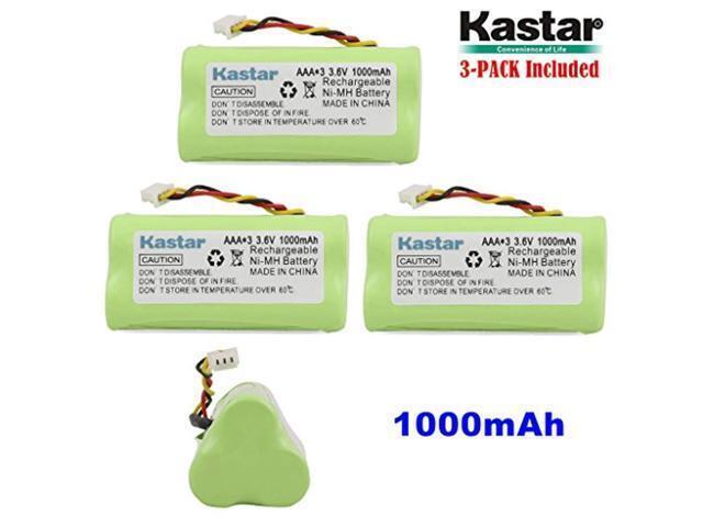 kastar 3-pack aaa 3.6v 1000mah ni-mh rechargeable battery replacement for 82-67705-01 ls-4278 ls42