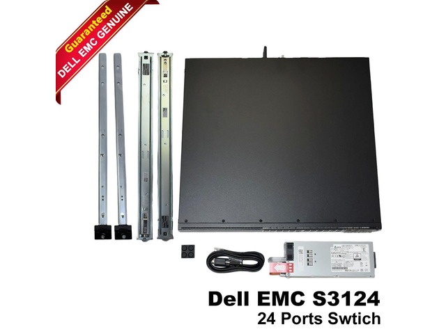 Dell S3124 Layer 3 Switch - 24 Ports - Manageable - Stack Port - 4 x Expansion Slots - 10/100/1000Base-T, 1000Base-X, 10GBase-X - Modular - 24 x...