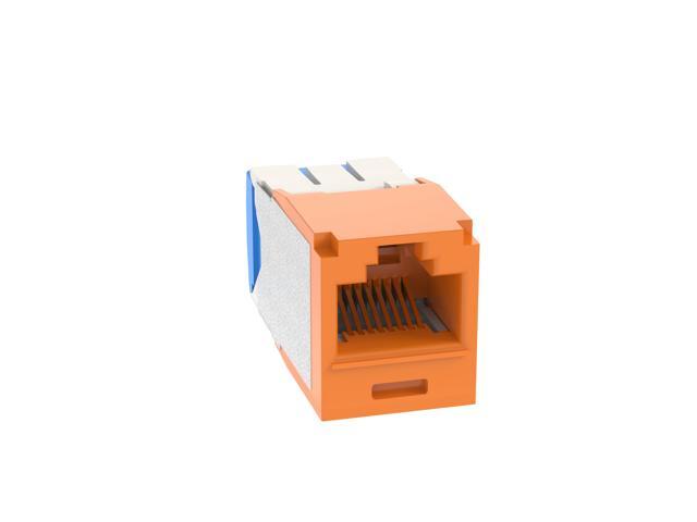 Panduit CJ6X88TGOR-24 Mini-Com TX6A Cat6a Jack Module, Orange, 24-Pack