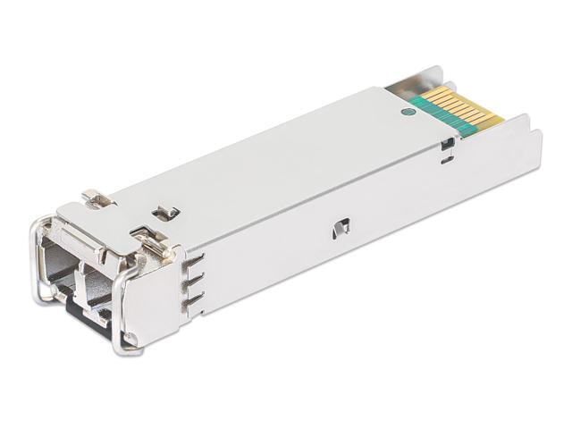 Intellinet Gigabit Fiber SFP Optical Transceiver Module, 1000Base-SX (LC) Multi-Mode Port, 550 m (1,800 ft.), HPE-compatible, Silver