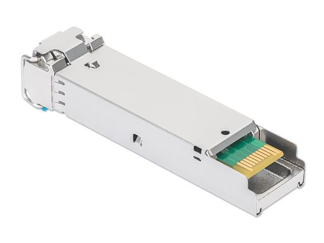 Intellinet Industrial Gigabit Fiber SFP Optical Transceiver Module, 1000Base-LX (LC) Single-Mode Port, 10 km (6.2 mi.), MSA-compliant for Maximum...