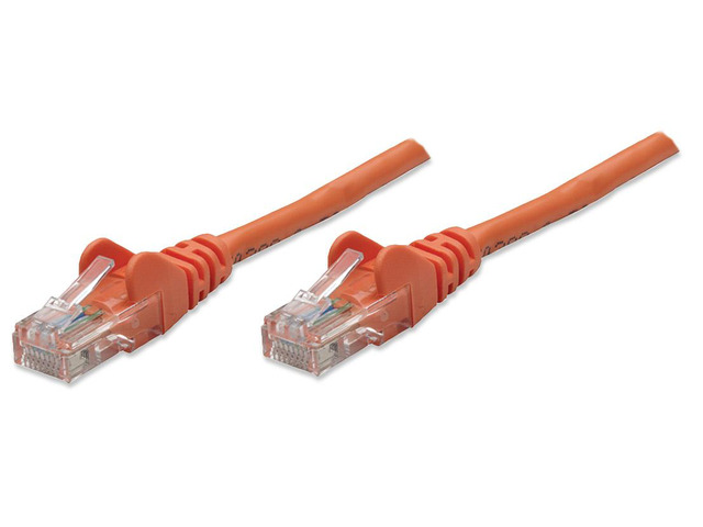 Intellinet Network Cable, Cat5e, UTP, RJ45 Male / RJ45 Male, 15.0 m (50 ft.), Orange