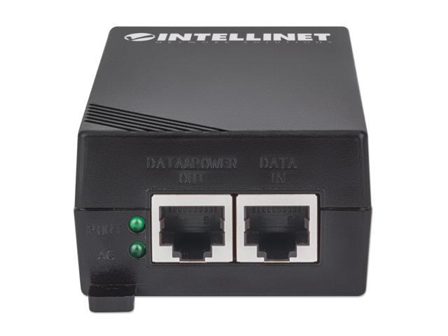 Intellinet Gigabit High-Power PoE+ Injector, 1 x 30 W Port, IEEE 802.3at/af Compliant, Plastic Housing
