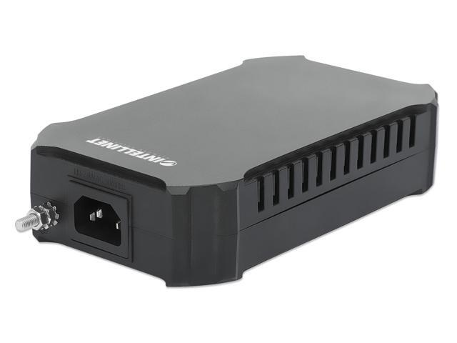 Intellinet 10G PoE++ Injector, One 95 W Port, IEEE 802.3bt (4PPoE) Compliant, Plastic Housing, Wall-mount Option