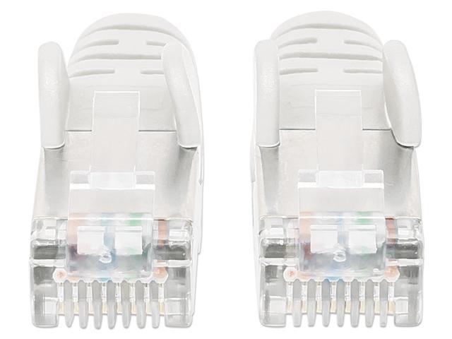 Intellinet Cat6a S/FTP Network Patch Cable, 1 ft., White, 10G, 500 MHz, 100% Copper, 26 AWG, RJ45, Stranded, Snag-free, Gold-plated Contacts