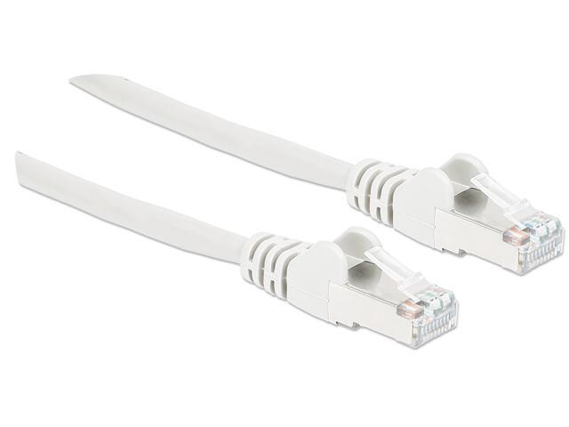 Intellinet Cat6a S/FTP Network Patch Cable, 10 ft., White, 10G, 500 MHz, 100% Copper, 26 AWG, RJ45, Stranded, Snag-free, Gold-plated Contacts