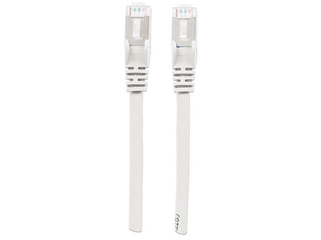 Intellinet Cat6a S/FTP Network Patch Cable, 3 ft., White, 10G, 500 MHz, 100% Copper, 26 AWG, RJ45, Stranded, Snag-free, Gold-plated Contacts