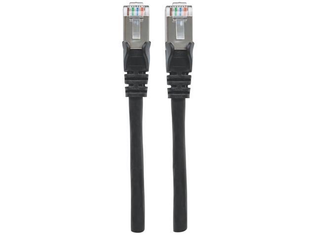 Intellinet Cat6a S/FTP Network Patch Cable, 5 ft., Black, 10G, 500 MHz, 100% Copper, 26 AWG, RJ45, Stranded, Snag-free, Gold-plated Contacts