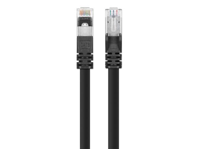 Intellinet Cat8.1 S/FTP Network Patch Cable, 5 ft., Black, 40G, 2 GHz, 100% Copper, 24 AWG, RJ45, Stranded, Snag-free, Gold-plated Contacts