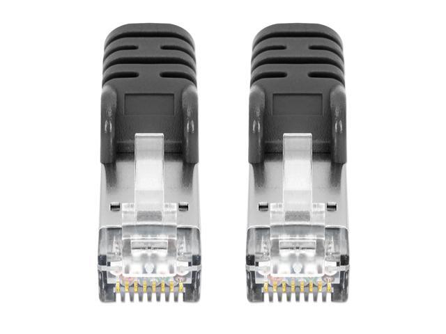 Intellinet Cat8.1 S/FTP Network Patch Cable, 5 ft., Black, 40G, 2 GHz, 100% Copper, 24 AWG, RJ45, Stranded, Snag-free, Gold-plated Contacts