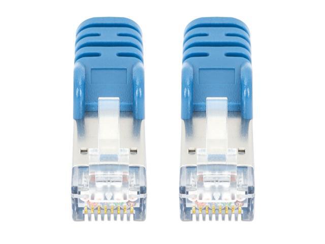 Intellinet Cat8.1 S/FTP Network Patch Cable, 7 ft., Blue, 40G, 2 GHz, 100% Copper, 24 AWG, RJ45, Stranded, Snag-free, Gold-plated Contacts