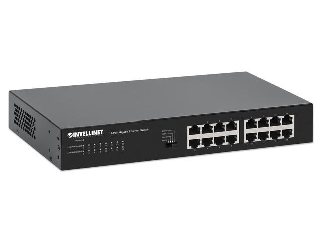 Intellinet 16-Port Gigabit Ethernet Switch, 16 x 10/100/1000 Mbps RJ45 Ports, Green Ethernet / IEEE 802.3az Energy Efficient Ethernet, Desktop...