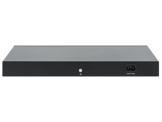 Intellinet 24-Port Gigabit Ethernet PoE+ Switch with 2 SFP Ports, IEEE 802.3at/af (PoE+/PoE) Compliant, PoE Power Budget of 370 W, Two 1G SFP Open...