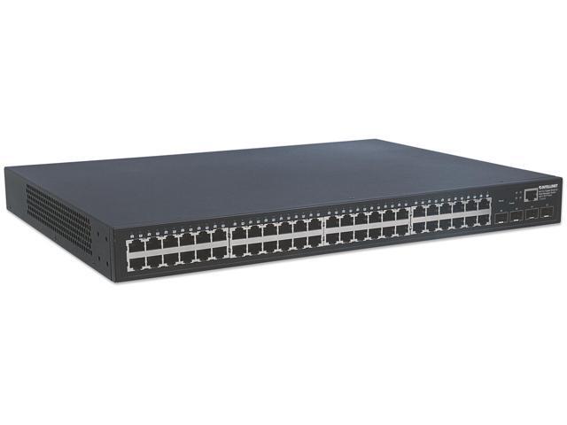 Intellinet 48-Port Gigabit Ethernet Web-Managed Switch with 4 SFP Ports, 48 x 10/100/1000 Mbps RJ45 Ports + 4 x SFP, IEEE 802.3az Energy Efficient...