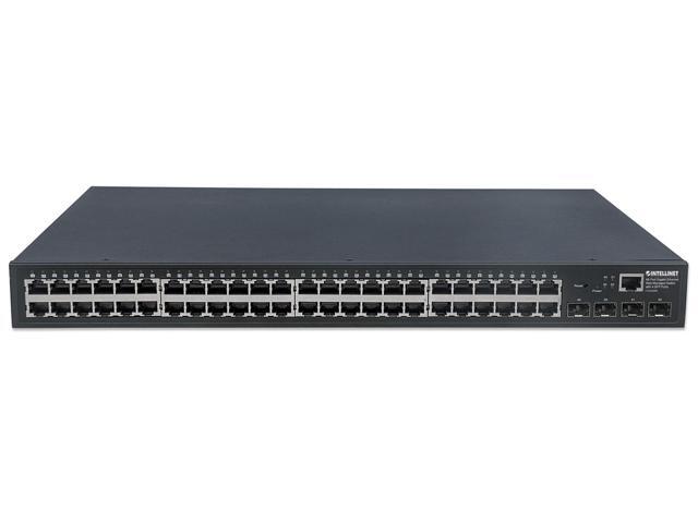 Intellinet 48-Port Gigabit Ethernet Web-Managed Switch with 4 SFP Ports, 48 x 10/100/1000 Mbps RJ45 Ports + 4 x SFP, IEEE 802.3az Energy Efficient...