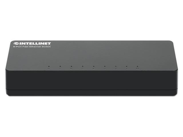 Intellinet 8-Port Ethernet Network Switch - Plug-and-Play, Eco-Friendly, 100 Mbps Speed, Ideal for Home & Small Business Networking - 561730