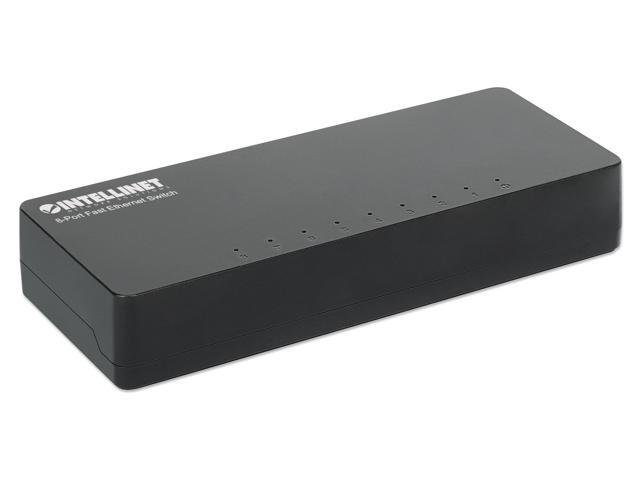 Intellinet 8-Port Ethernet Network Switch - Plug-and-Play, Eco-Friendly, 100 Mbps Speed, Ideal for Home & Small Business Networking - 561730