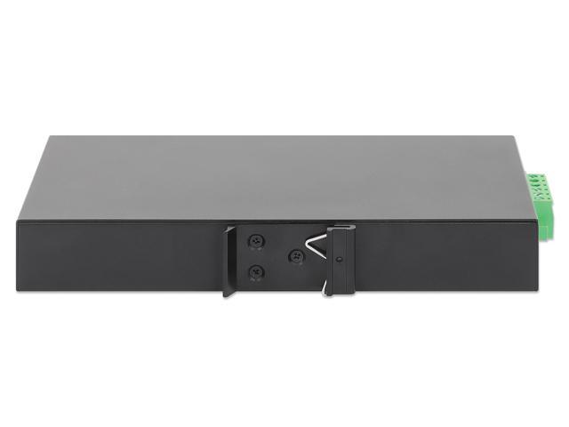 Intellinet Industrial 8-Port Gigabit Ethernet Switch with 2 SFP Ports, IP40-Rated Metal Housing, DIN-Rail Mount