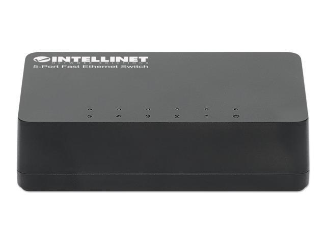 Intellinet 5-Port Ethernet Network Switch - Plug & Play Network Hub for Home/Office, 100 Mbps, Green Tech Power Saver, Compact & Silent Design -...