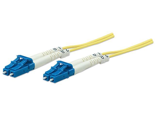 Intellinet Fiber Optic Patch Cable, Duplex, Single-Mode, LC/LC, 9/125 µm, OS2, 3.0 m (10.0 ft.), Yellow
