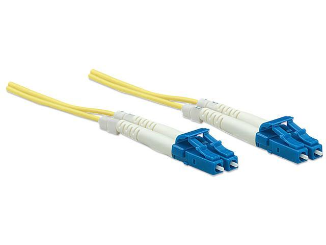 Intellinet Fiber Optic Patch Cable, Duplex, Single-Mode, LC/LC, 9/125 µm, OS2, 3.0 m (10.0 ft.), Yellow