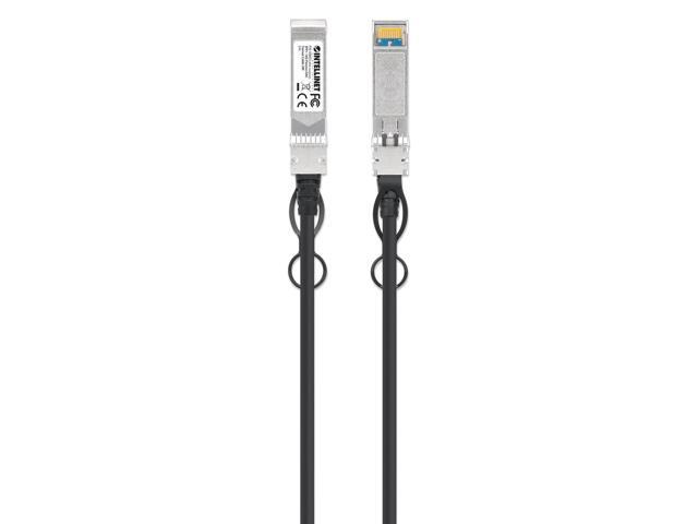 Intellinet SFP+ 10G Passive DAC Twinax Cable, SFP+ to SFP+, 14 ft., MSA-compliant for Maximum Compatibility, Direct Attach Copper, AWG 24, Black