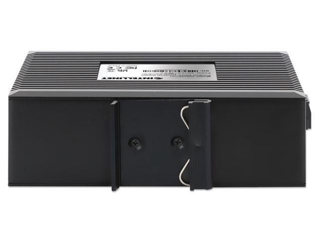 Intellinet Industrial Gigabit Media Converter, 10/100/1000Base-TX to 1000Base-LX (SC) Single-mode, 20 km (12.4 mi.), IP40-rated Metal Housing,...