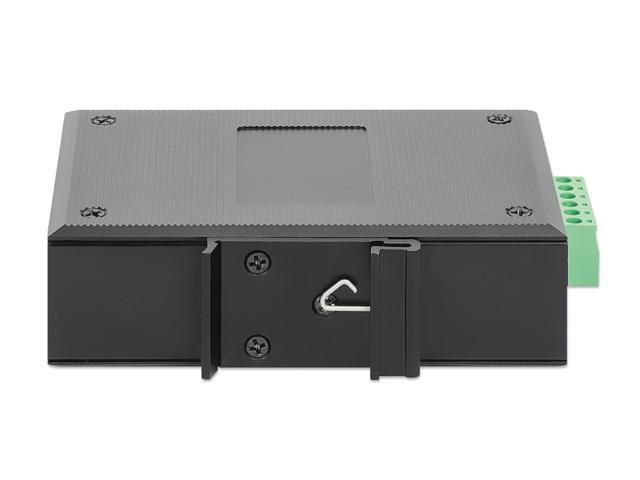 Intellinet Industrial Gigabit Media Converter and PoE+ Injector, 10/100/1000Base-TX to SFP Slot, PoE Injector Function, 30 W, IEEE 802.3at/af...