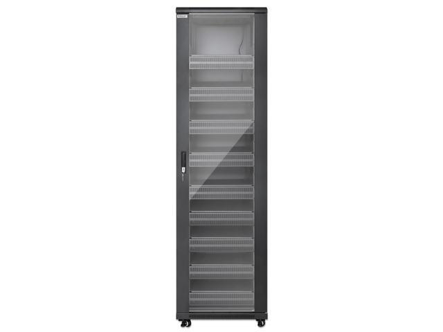 Intellinet Pro Line Network Cabinet with Integrated Fans, 42U, 23.6 in. (600 mm) Depth and Width, Roof-mounted Two-fan Ventilation Unit, Assembled,...