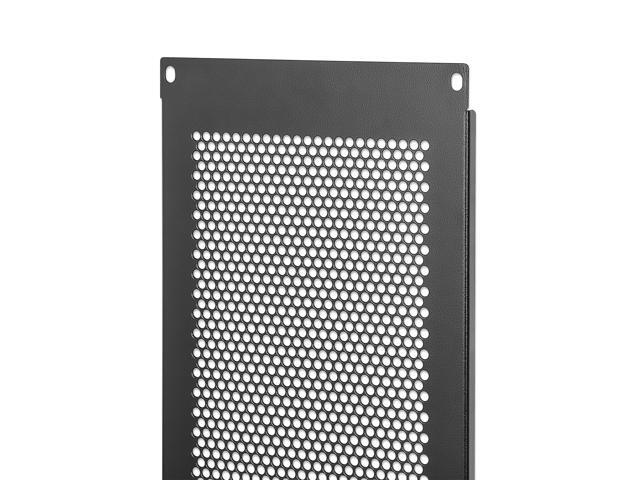 Intellinet 19' Vented Blank Panel, 4U, Rackmount Spacer Panel with Perforated Venting, Black RAL 9005