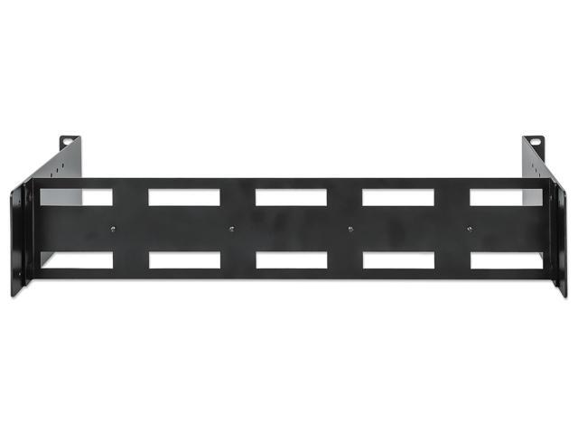 Intellinet Adjustable 19' Rackmount DIN Rail Kit, 2U, Chassis to Mount Top Hat DIN Rail Equipment in a 19 in. Rack, Adjustable Rail Depth of 48 to...