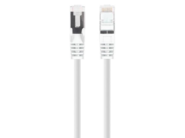 Intellinet Cat8.1 U/FTP Slim Network Patch Cable, 3 ft., White, 10-Pack, 40G, 2 GHz, 100% Copper, 30 AWG, RJ45, Stranded, Snag-free, Gold-plated...
