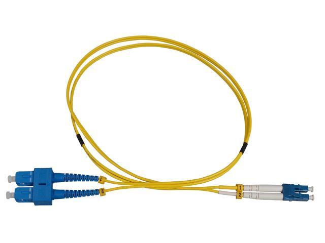Intellinet 1 m LC to SC UPC Fiber Optic Patch Cable, 2.0 mm, Duplex, OFNR, Singlemode BIF, Yellow, 9/125 µm, Bend Insensitive Fiber Cable G.657.A1,...