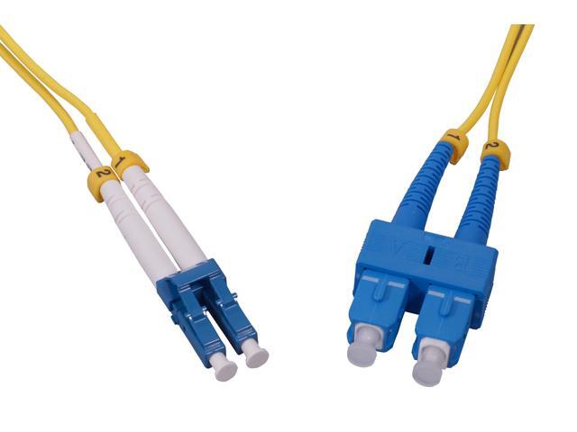 Intellinet 4 m LC to SC UPC Fiber Optic Patch Cable, 2.0 mm, Duplex, OFNR, Singlemode BIF, Yellow, 9/125 µm, Bend Insensitive Fiber Cable G.657.A1,...