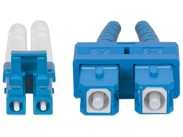 Intellinet 4 m LC to SC UPC Fiber Optic Patch Cable, 2.0 mm, Duplex, OFNR, Singlemode BIF, Yellow, 9/125 µm, Bend Insensitive Fiber Cable G.657.A1,...