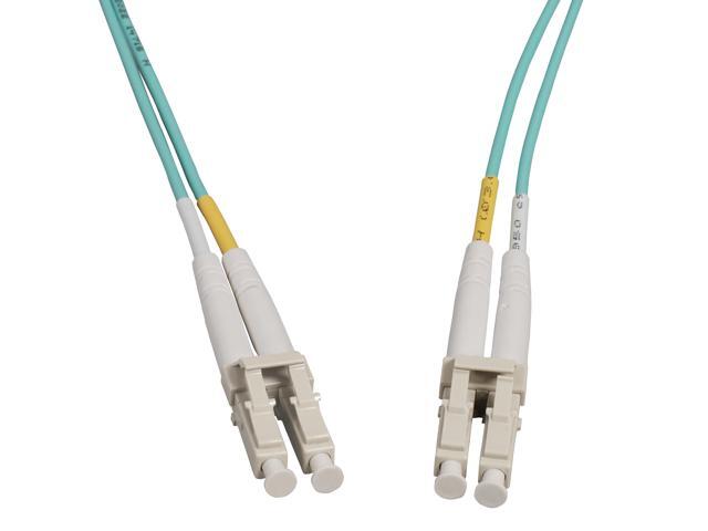 Intellinet 6 m LC to LC UPC Fiber Optic Patch Cable, 2.0 mm, Duplex, OFNR, OM3 Multimode, Aqua, 50/125 µm, Bend Insensitive Multimode Fiber...