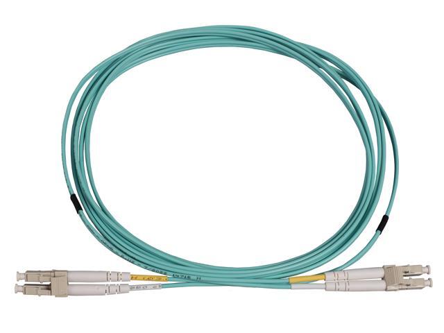 Intellinet 6 m LC to LC UPC Fiber Optic Patch Cable, 2.0 mm, Duplex, OFNR, OM3 Multimode, Aqua, 50/125 µm, Bend Insensitive Multimode Fiber...
