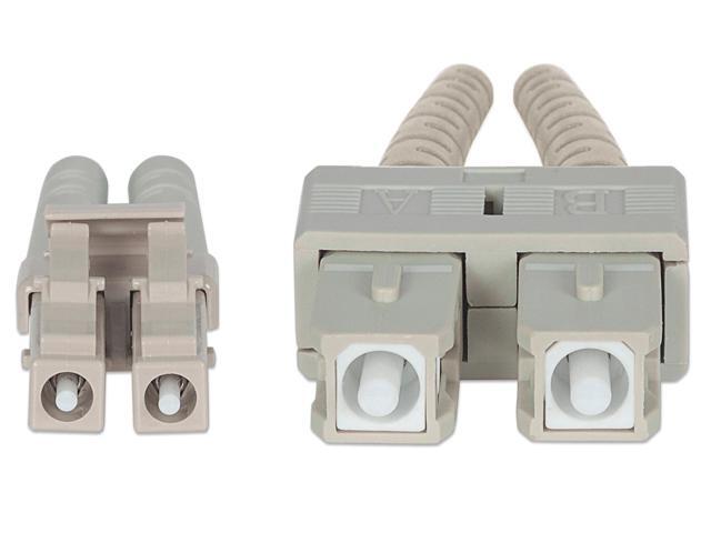 Intellinet 7 m LC to SC UPC Fiber Optic Patch Cable, 2.0 mm, Duplex, OFNR, OM3 Multimode, Aqua, 50/125 µm, Bend Insensitive Multimode Fiber...