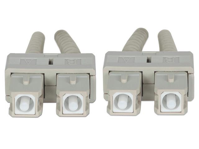 Intellinet 15 m SC to SC UPC Fiber Optic Patch Cable, 2.0 mm, Duplex, OFNR, OM3 Multimode, Aqua, 50/125 µm, Bend Insensitive Multimode Fiber...