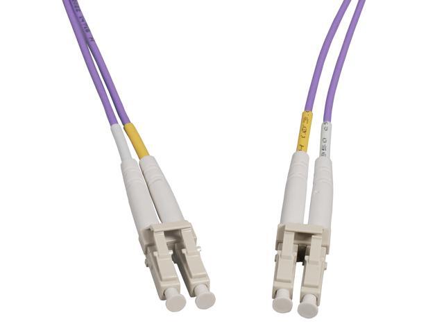 Intellinet 2 m LC to LC UPC Fiber Optic Patch Cable, 2.0 mm, Duplex, OFNR, OM4 Multimode, Aqua, 50/125 µm, Bend Insensitive Multimode Fiber...